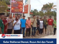 Gelar Deklarasi Damai, Dusun Ani dan Tanah Goyang Sepakat Akhiri Konflik Dan Himbauan Polisi Wujudkan Kamtibmas