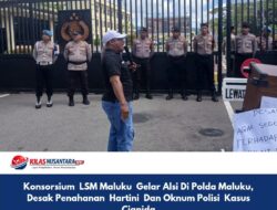 Konsorsium LSM Maluku Gelar Alsi Di Polda Maluku, Desak Penahanan Hartini Dan Oknum Polisi Kasus Cianida