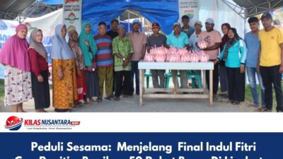 Peduli Sesama: Menjelang Final Indul Fitri Cup,Panitia Bagikan 50 Paket Beras Di Lisabata 