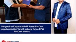 NasDem SBB Ucapkan Selamat, Abdullah Vanath Resmi Pimpin DPW Maluku