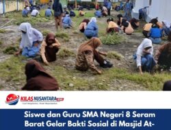 Siswa dan Guru SMA Negeri 8 Seram Barat Gelar Bakti Sosial di Masjid At-Taqwa Tanah Goyang