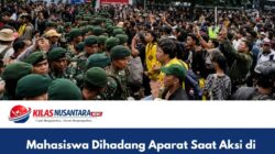 Mahasiswa Dihadang Aparat Saat Aksi di Bundaran HI, Sempat Terjadi Saling Dorong