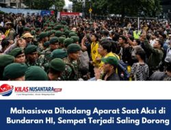 Mahasiswa Dihadang Aparat Saat Aksi di Bundaran HI, Sempat Terjadi Saling Dorong