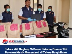 Polres SBB Ungkap 15 Kasus Pidana, Namun 193 Perkara Masih Menumpuk di Tahap Penyidikan