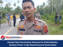 Kompol Beni Kurniawan Dimutasi ke Polda Maluku, Kompol Pieter Fredy Matahelumual Resmi Jabat Wakapolres SBB