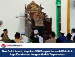 Usai Salat Jumat, Kapolres SBB Rangkul Jamaah Waimital: Jaga Kerukunan, Jangan Mudah Terprovokasi