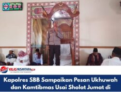 Kapolres SBB Sampaikan Pesan Ukhuwah dan Kamtibmas Usai Sholat Jumat di Negeri Latu