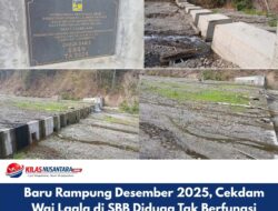 Belum Setahun Rampung, Cekdam Wai Laala di SBB Diduga Bermasalah, Ke Mana Pengawasan Proyek Belasan Miliar?