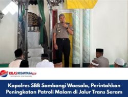 Kapolres SBB Sambangi Waesala, Perintahkan Peningkatan Patroli Malam di Jalur Trans Seram