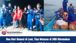 Dua Hari Hanyut di Laut, Tiga Nelayan di SBB Ditemukan Selamat Berkat Operasi SAR Polairud dan Warga